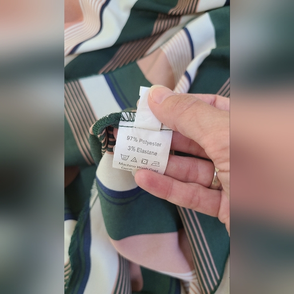 Asymmetrical Flowing Stripe Maxi Dress - Picture 4 of 4